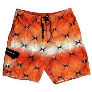 Maui And Sons Bold Colored Geometric Swim Trunks Men's Size 38 Polyester